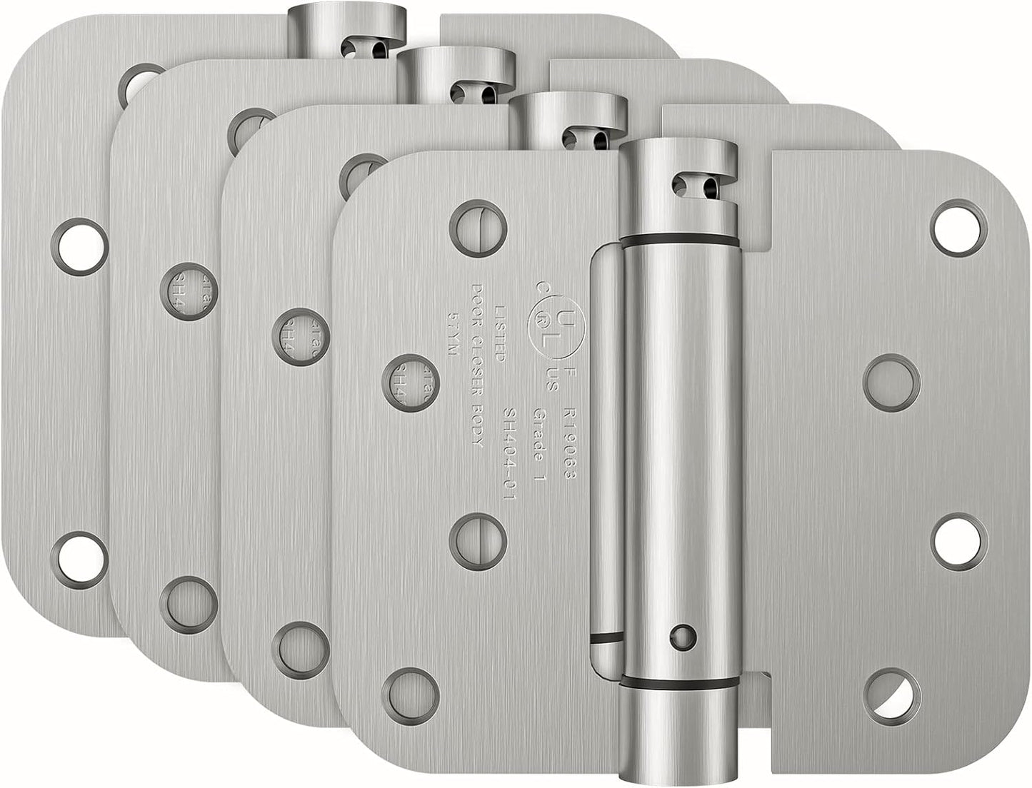 HOSOM Self Closing Door Hinge 4 Inch Adjustable Tension Pack