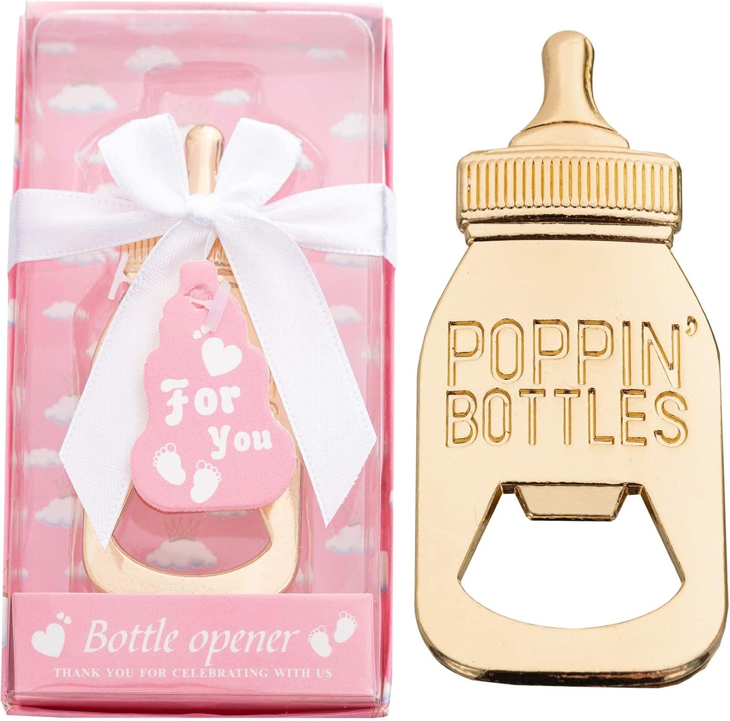 24 Packs Poppin Bottle Openers for Baby Shower Favors and Gifts