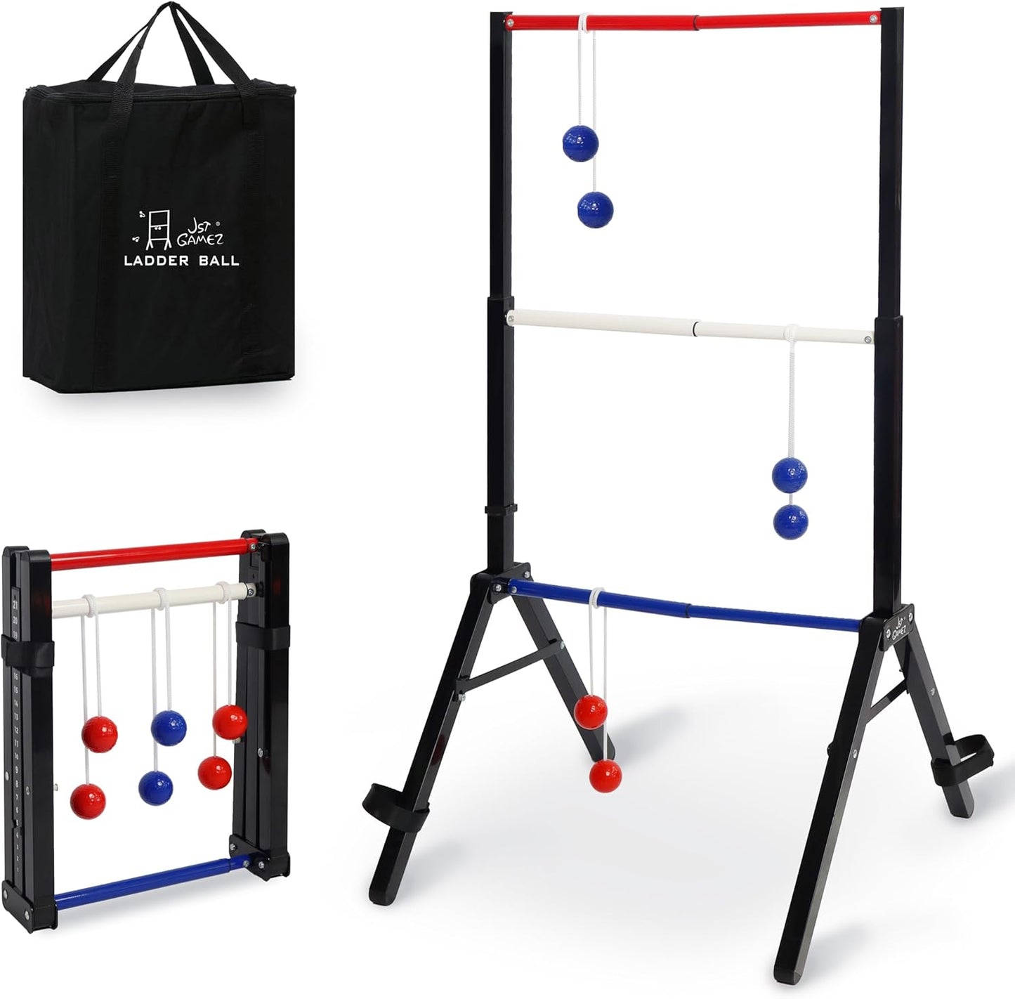 Metal Frame Ladder Ball Game Set - Portable Outdoor Fun Anytime