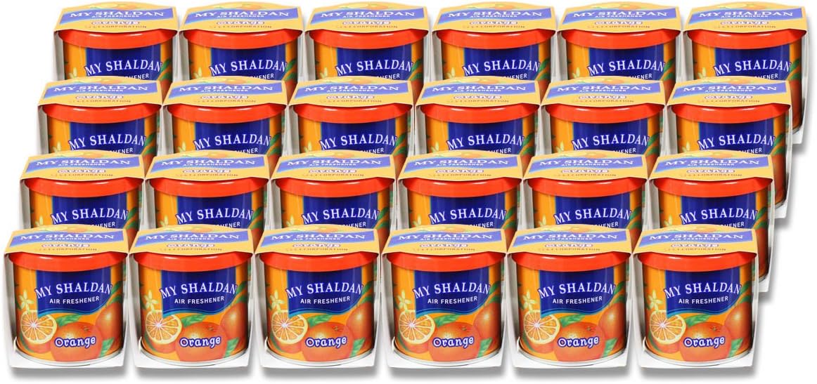 Pack of 24 My Shaldan Japanese Car Air Freshener Cans - Orange