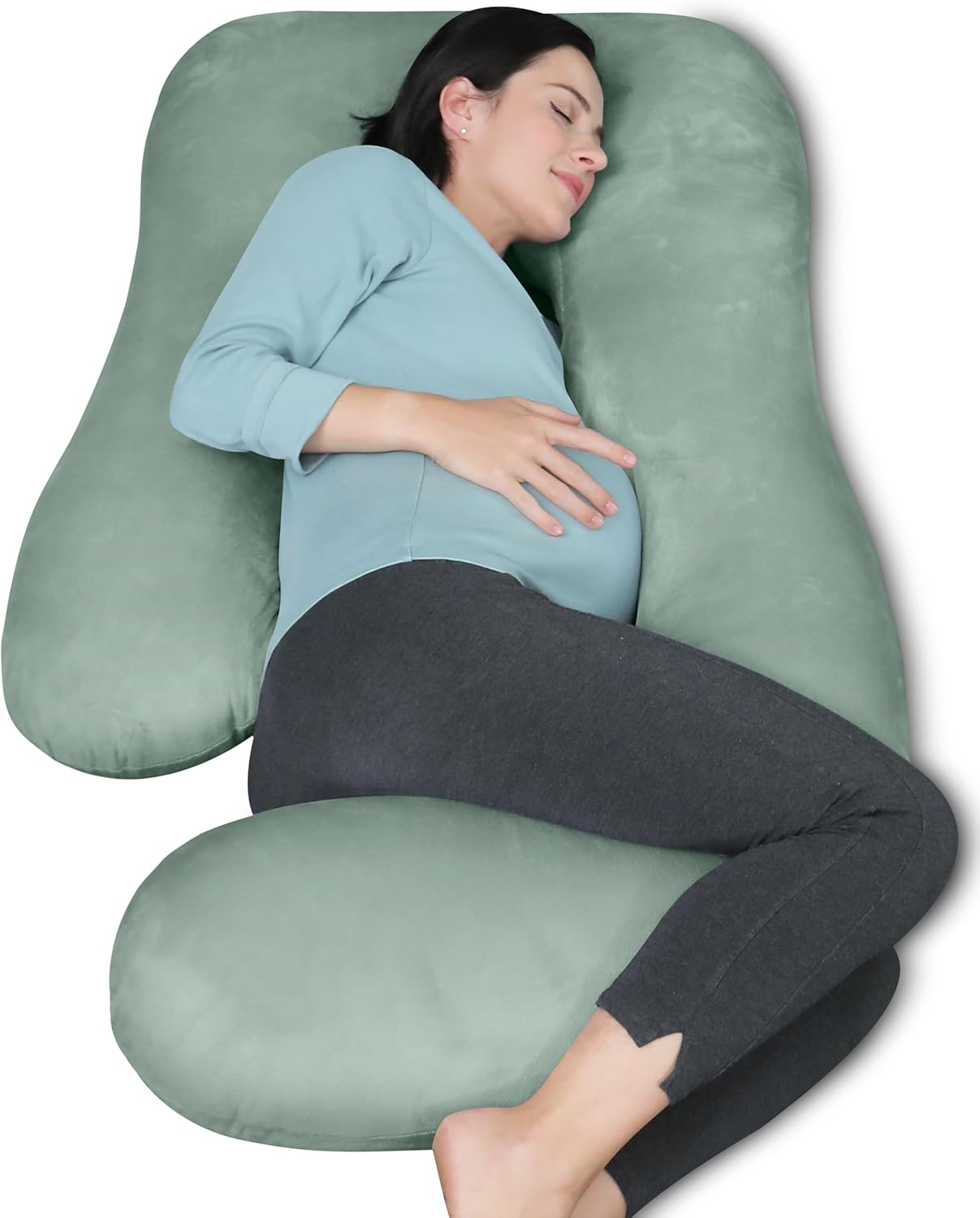 MOON PARK Pregnancy Pillow - U Shaped Full Body Support for Moms