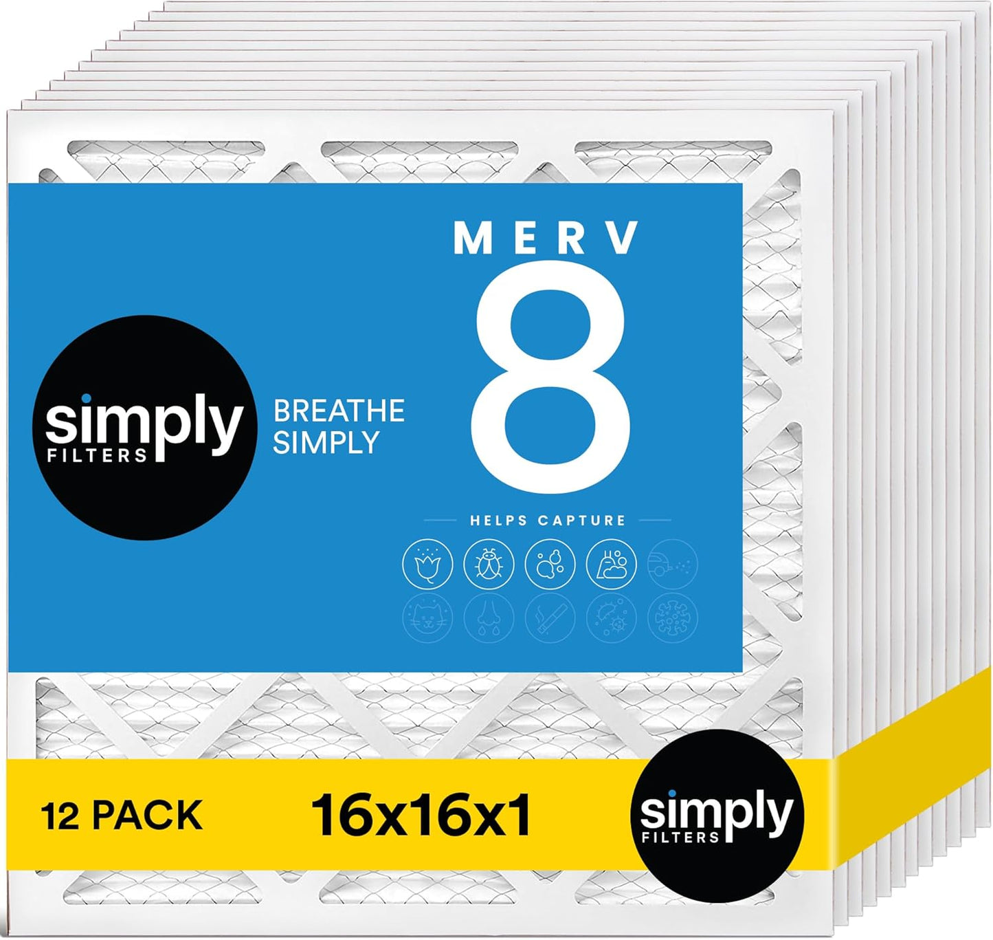Simply 16x16x1 Air Filter for Home AC & HVAC Systems