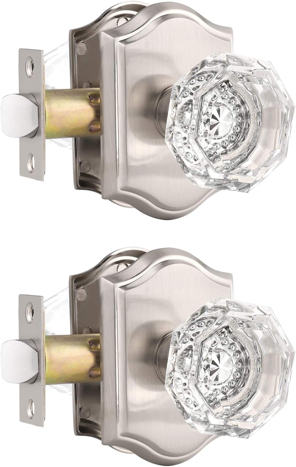 Gobrico Clear Crystal Door Knobs for Elegant Home Decor