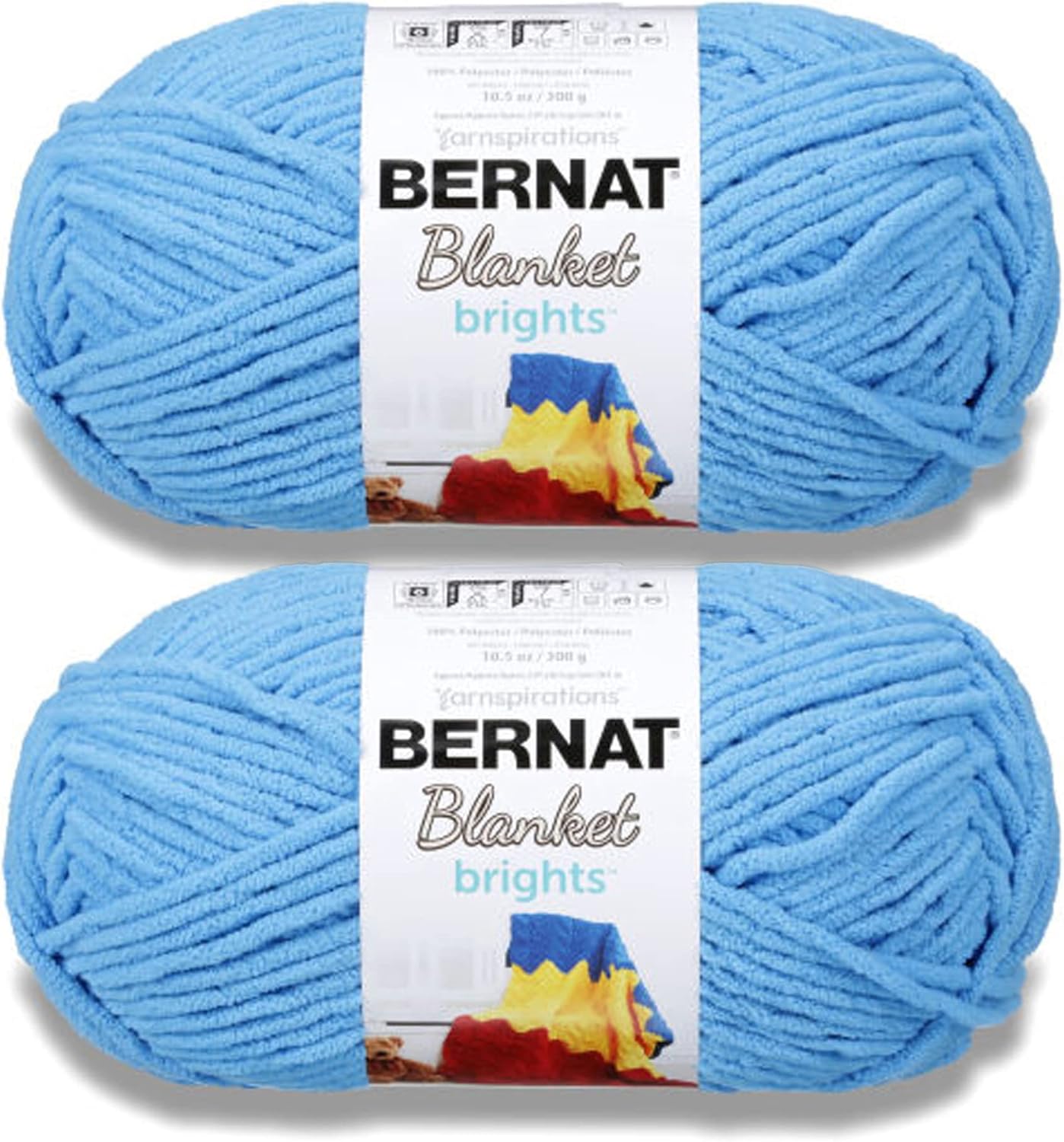 Bernat Blanket Brights Busy Blue Yarn - Perfect for Cozy Projects