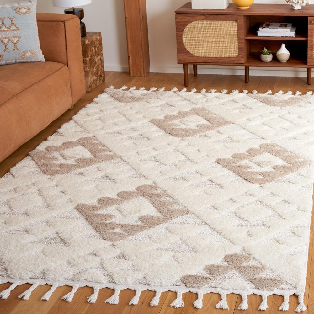 Safavieh Moroccan Tassel Shag Area Rug - Cozy & Durable Design