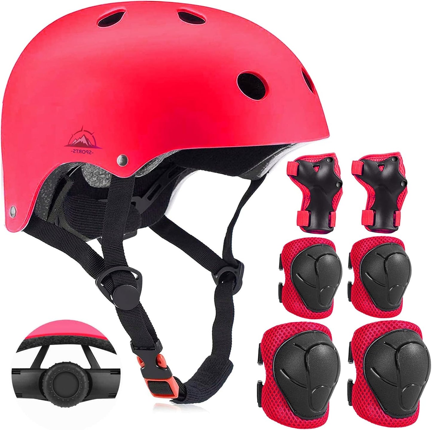 Adjustable Kids Helmet with Protective Gear for Safe Fun