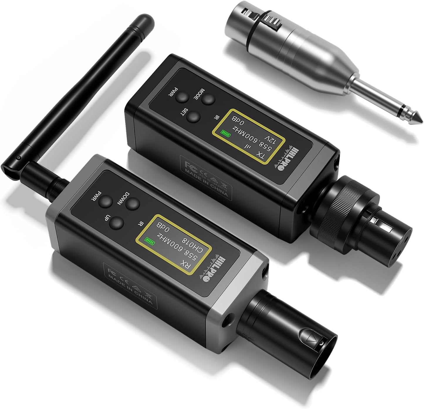 UHF Wireless XLR Transmitter and Receiver for Dynamic Mics