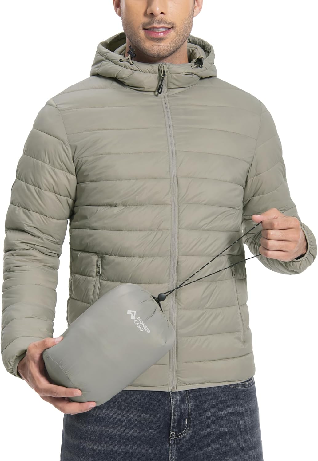 Pioneer Camp Mens Lightweight Packable Puffer Jacket for Winter