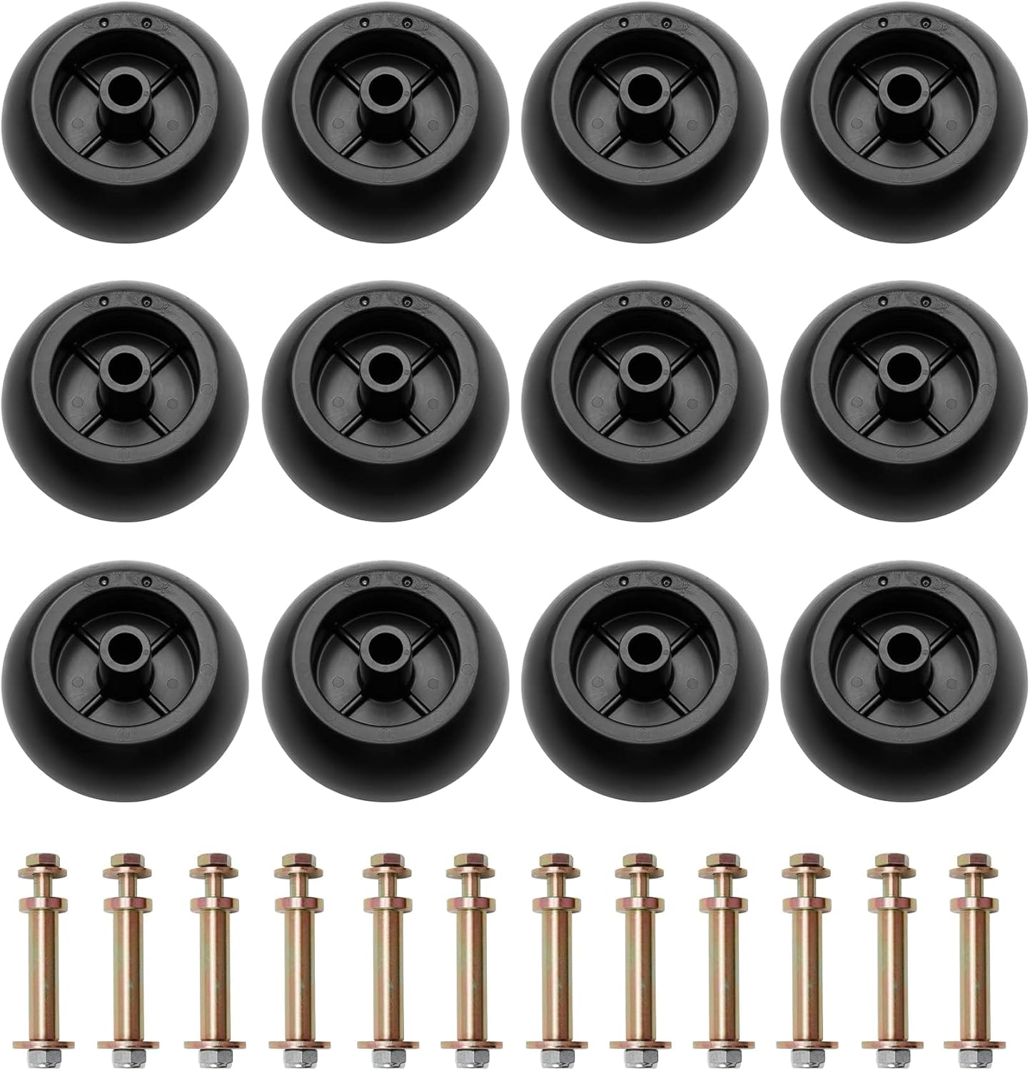 Mower Anti Scalp Deck Wheel Kit Set of 12 for Bad Boy & Exmark