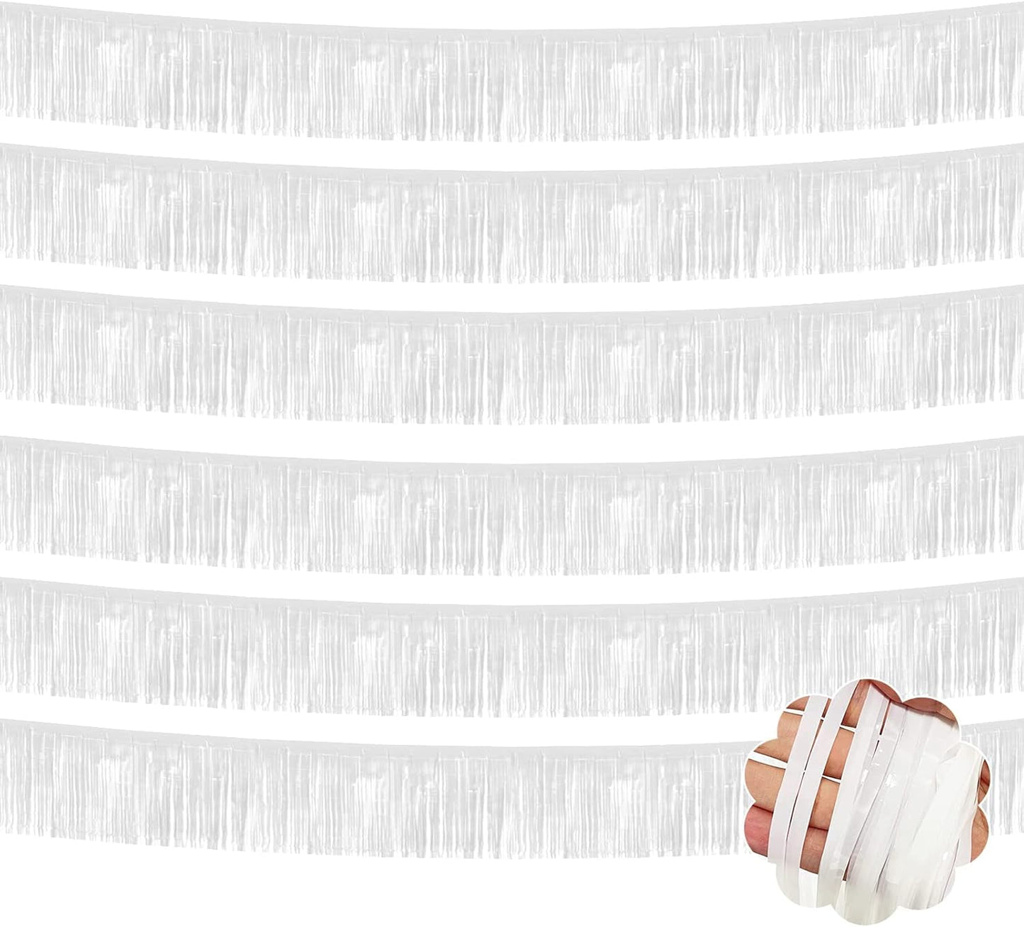 Sparkle Everywhere with 10ft White Foil Garland