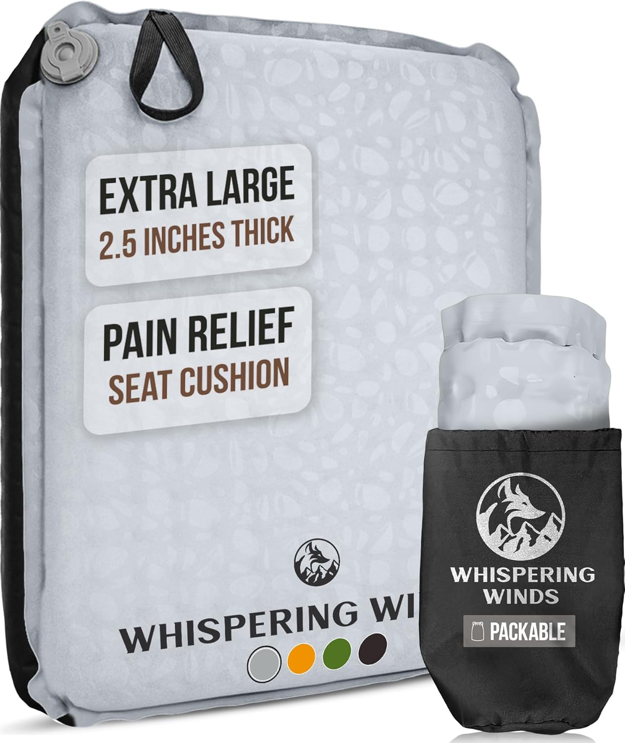 Whispering Winds Inflatable Seat Cushion for Travel & Outdoors