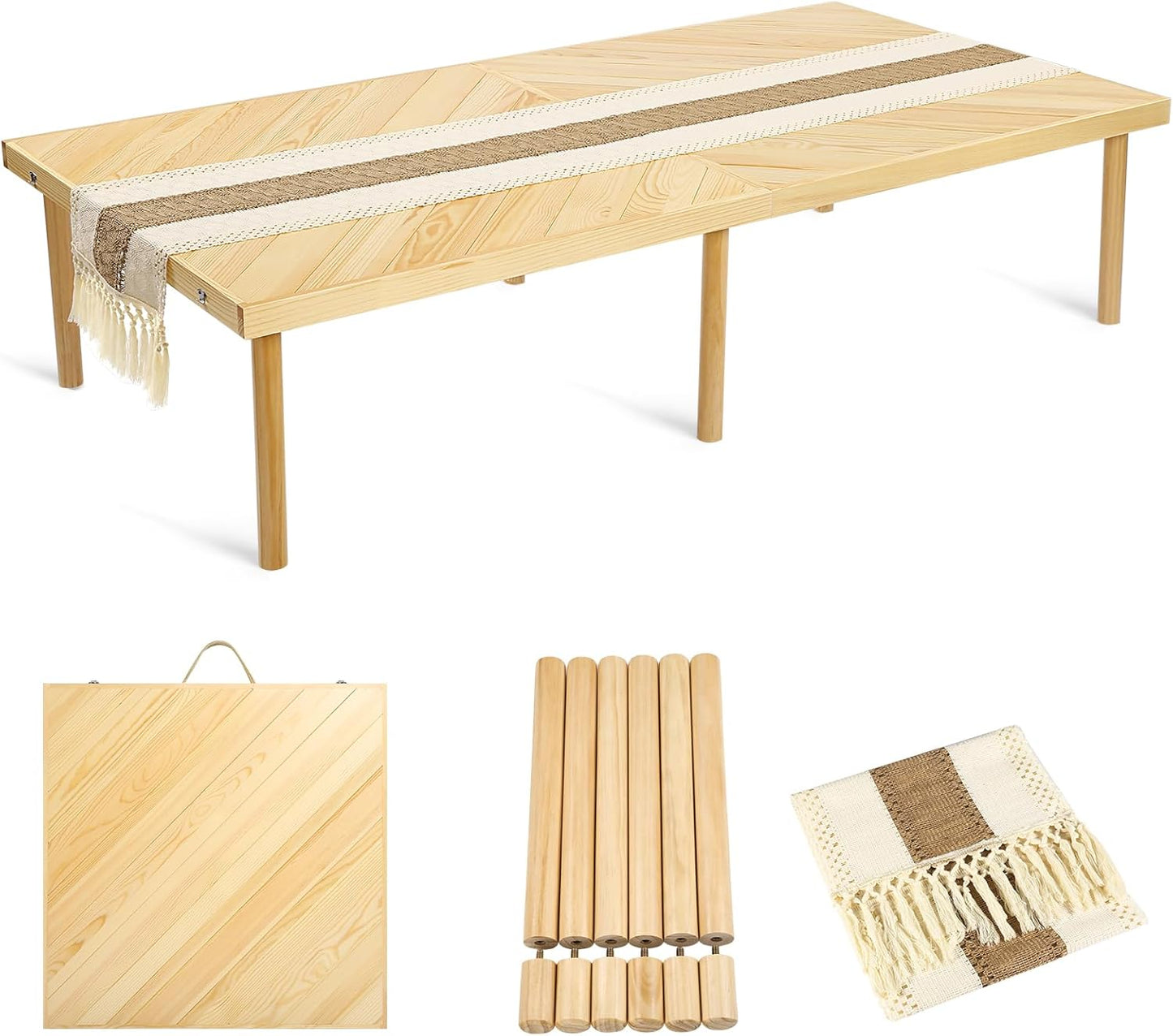 Folding Picnic Table with Adjustable Heights for Outdoor Fun