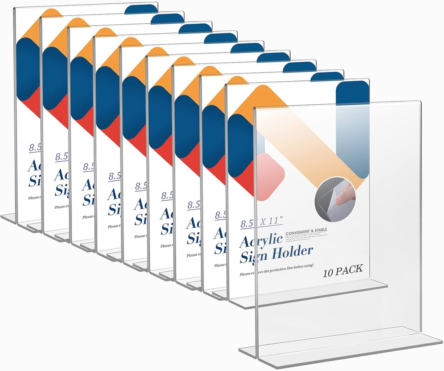 Relx Acrylic Sign Holder 8.5 x 11 for Double-Sided Display