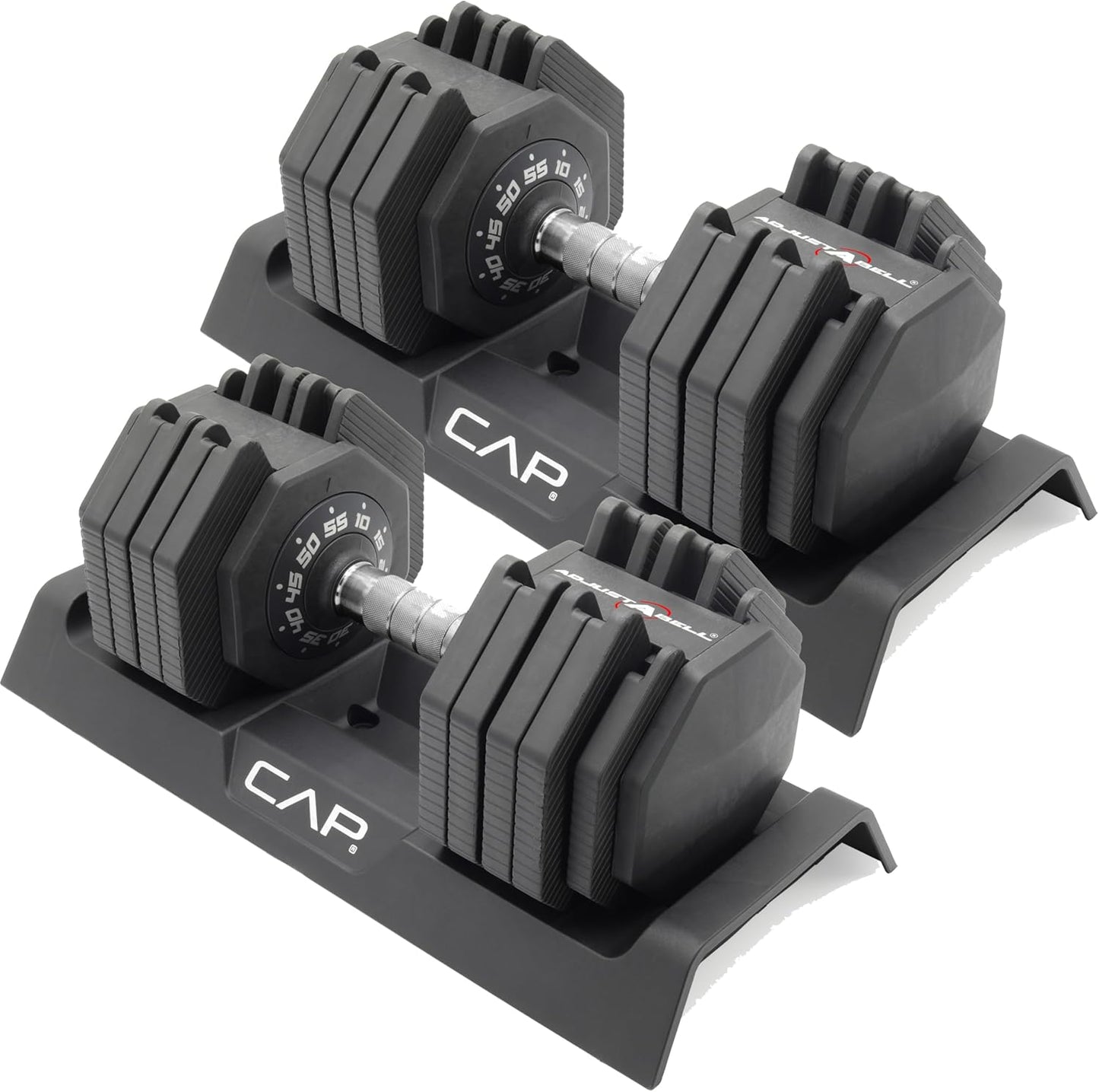 CAP Barbell ADJUSTABELL Adjustable 55 lb Hex Dumbbell Weights