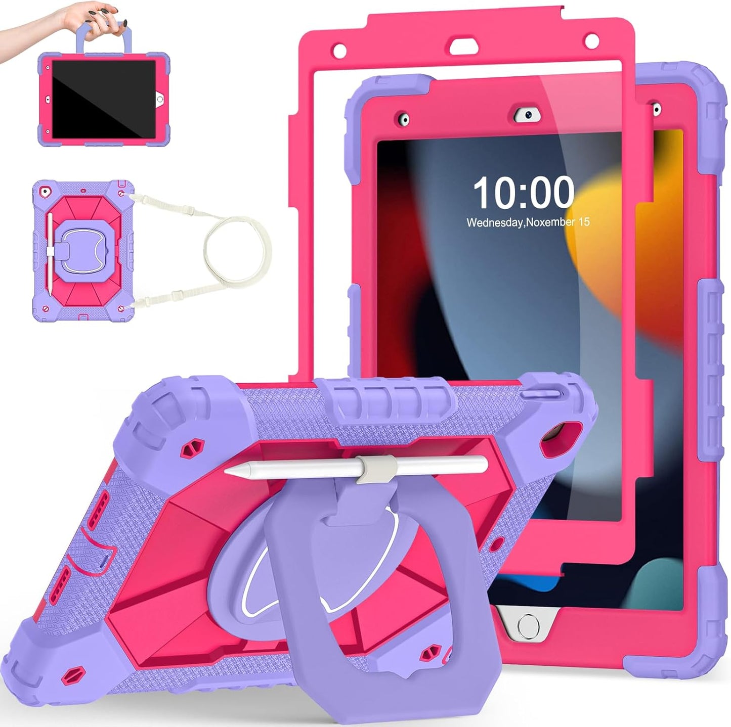 iPad 9th Generation Case with 360 Rotating Stand and Protection