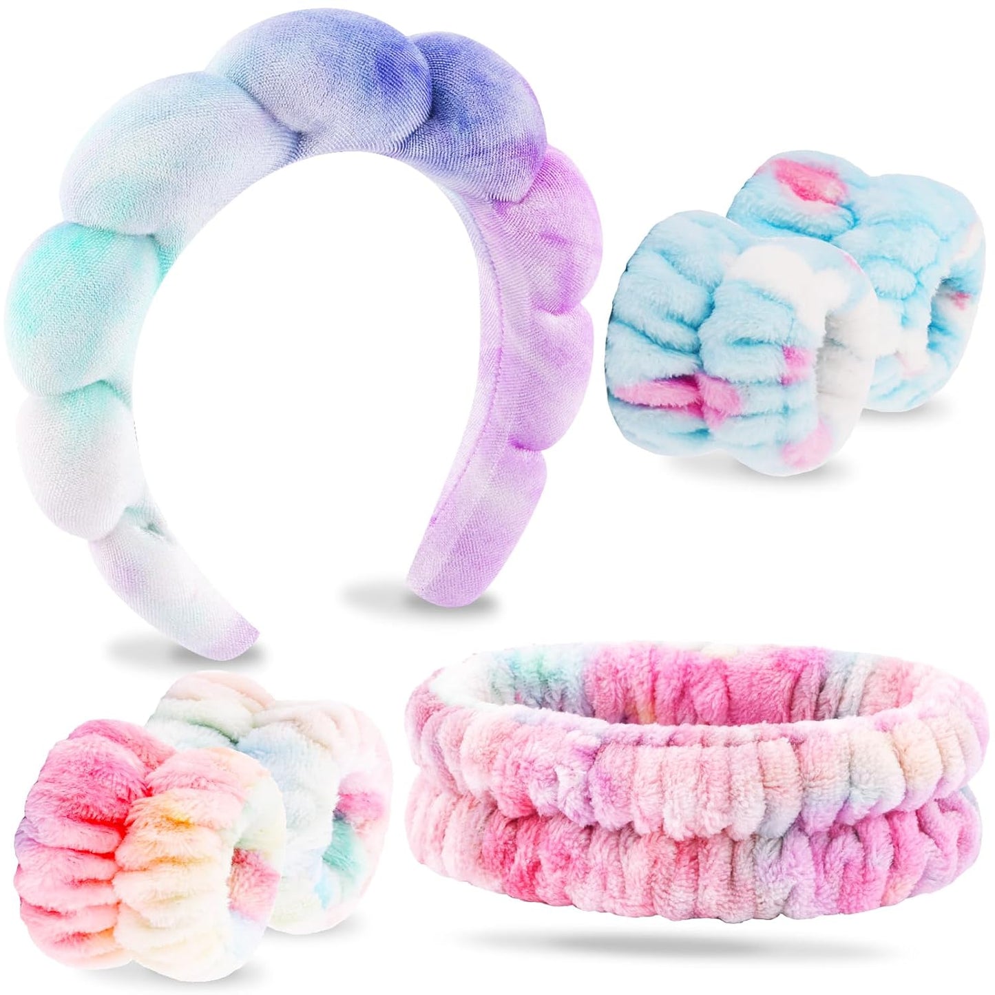 6-Piece Colorful Spa Headband Set by Velscrun