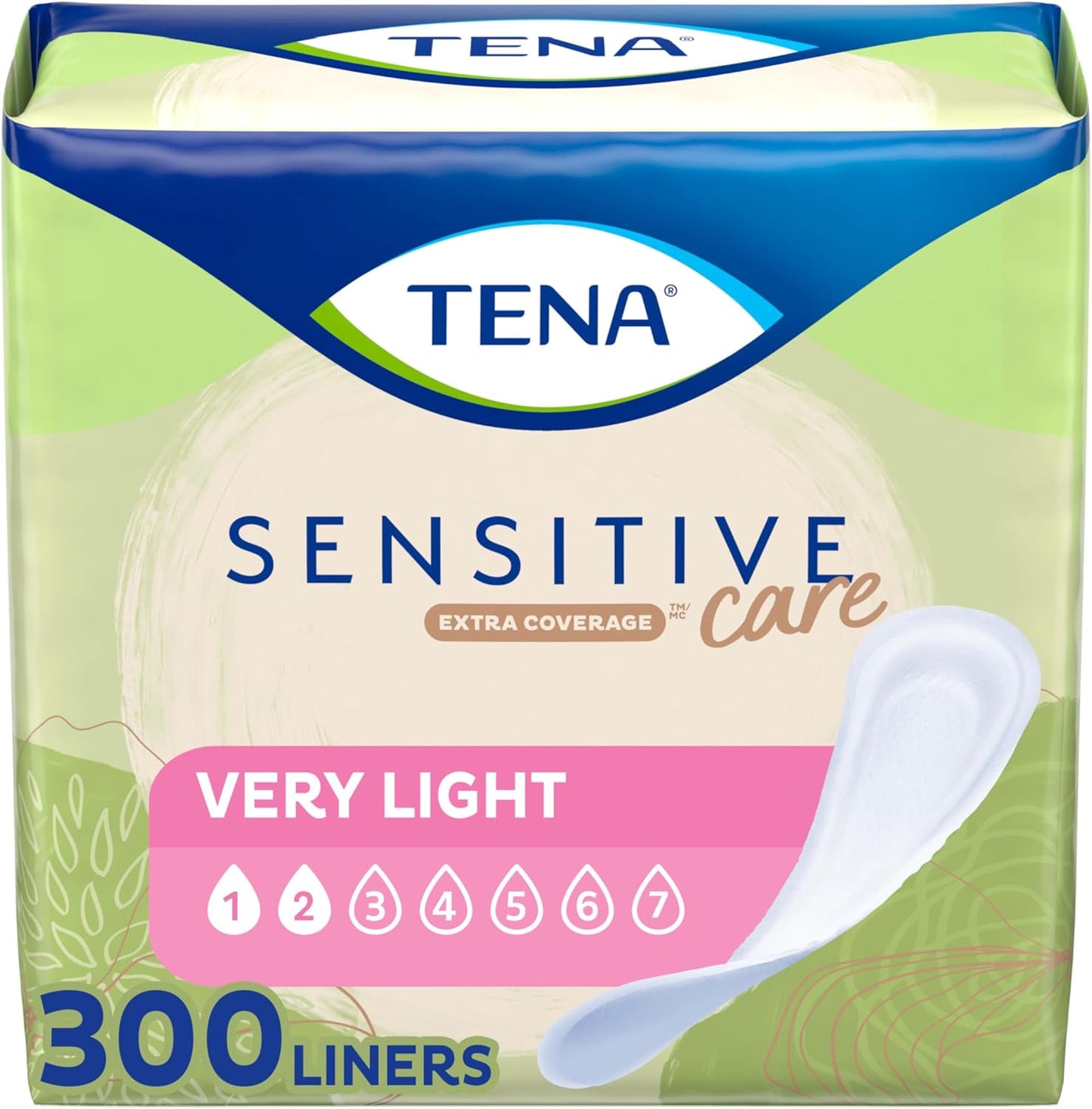 TENA Sensitive Care Panty Liners for Women - 300 Count Pack