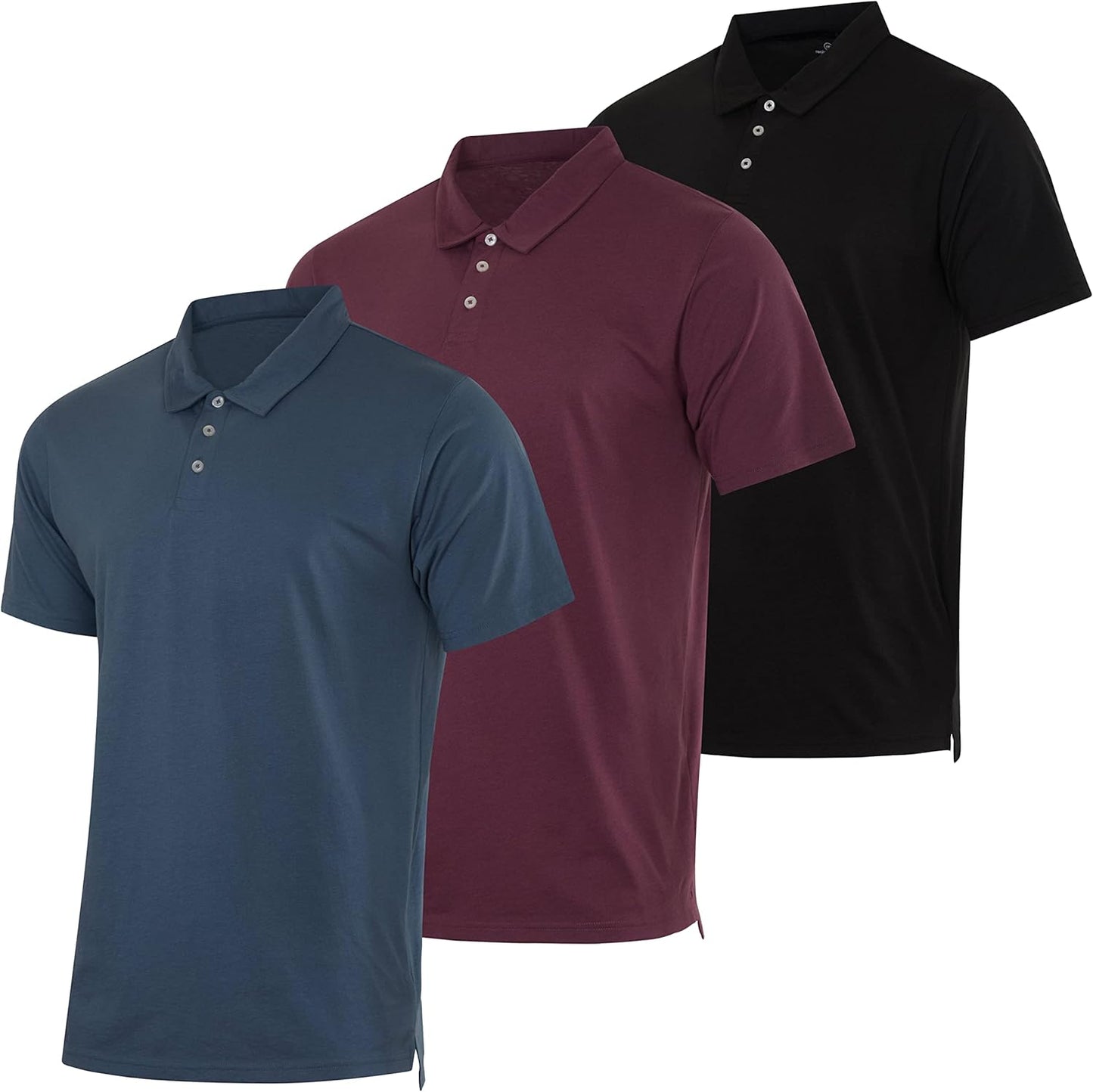 Men's Jersey Cotton Short Sleeve Polo Shirt - Breathable Comfort