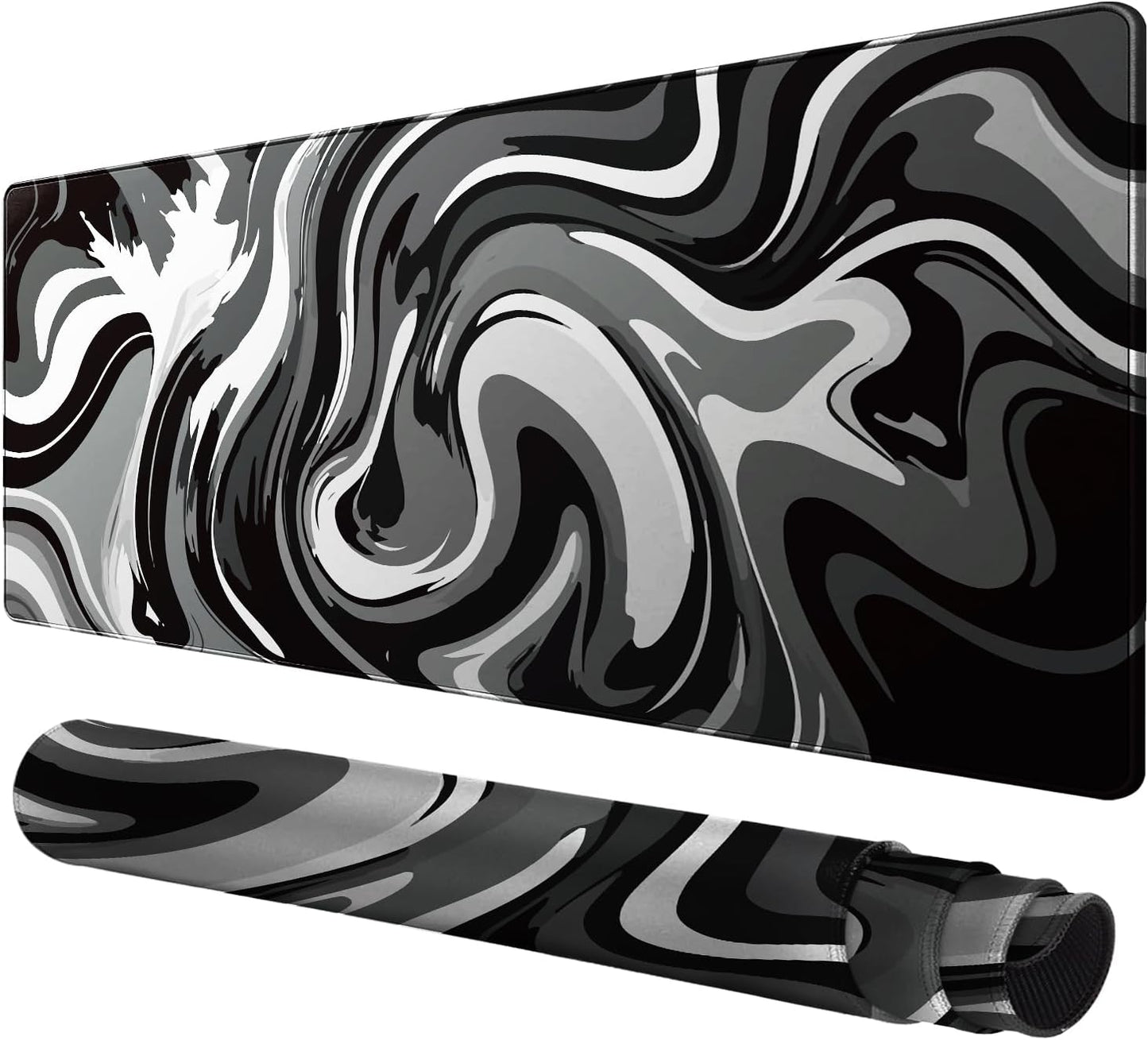 Ink Liquid Wave XL Gaming Mouse Pad - Anti-Slip Base, Stylish Design - 31.5x15.8 inch