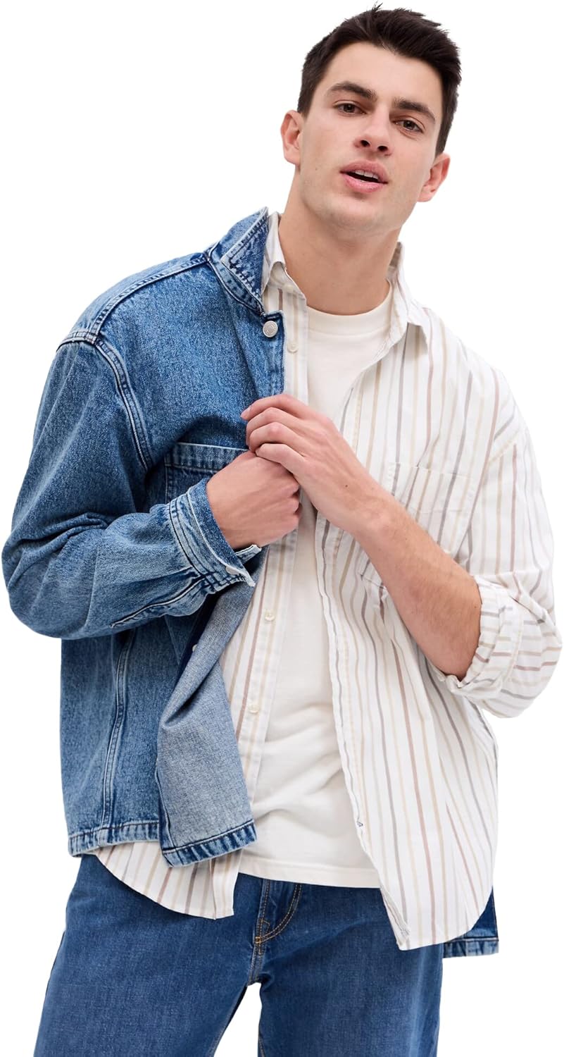Gap Men's Big Poplin Shirt - Classic Style