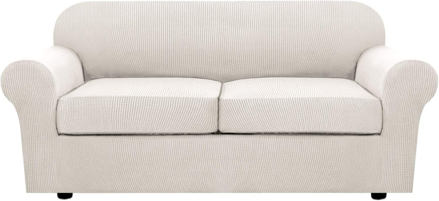 H.VERSAILTEX 3 Piece Stretch Sofa Covers for Large Sofas