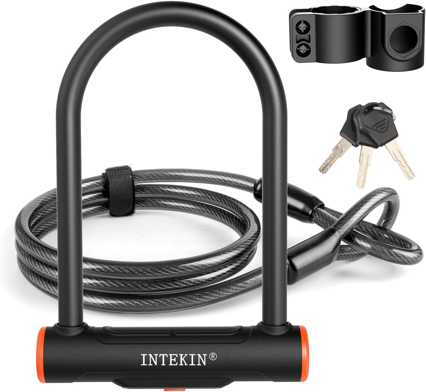 Heavy Duty Bike U Lock with Security Cable for Maximum Protection