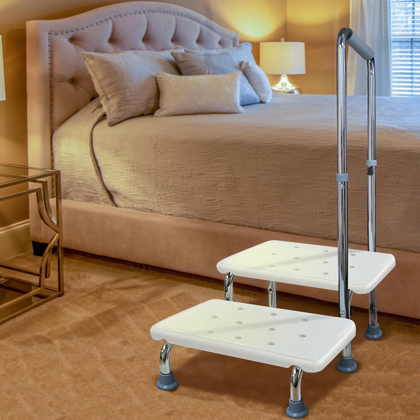 Aliseniors Step Stool with Handle for Seniors and Adults