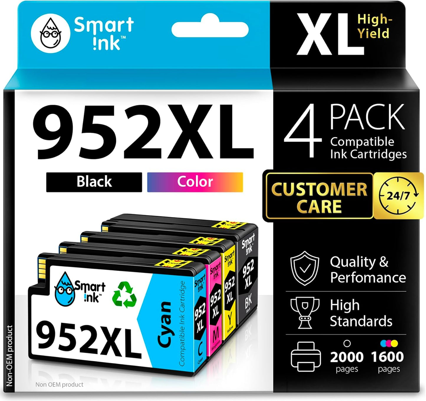 Smart Ink Compatible Ink Cartridges for HP 952XL 4 Pack