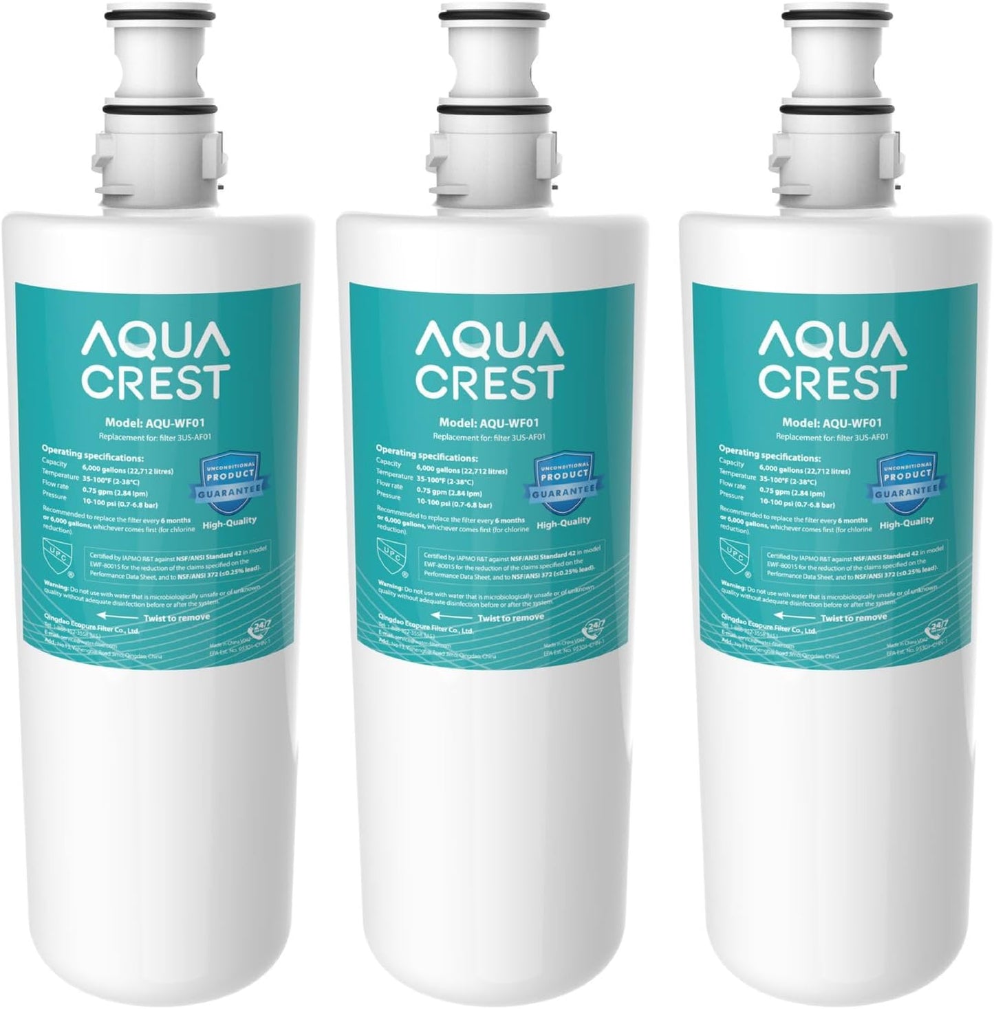 AQUA CREST 3US-AF01 Under Sink Water Filter for Clean Water