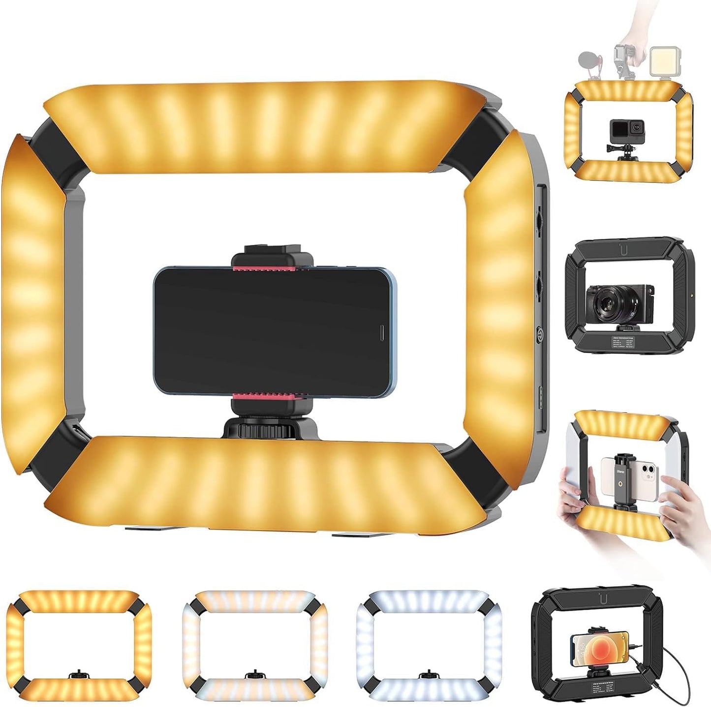 PICTRON U200: Handheld Video Stabilizer + LED Ring Light