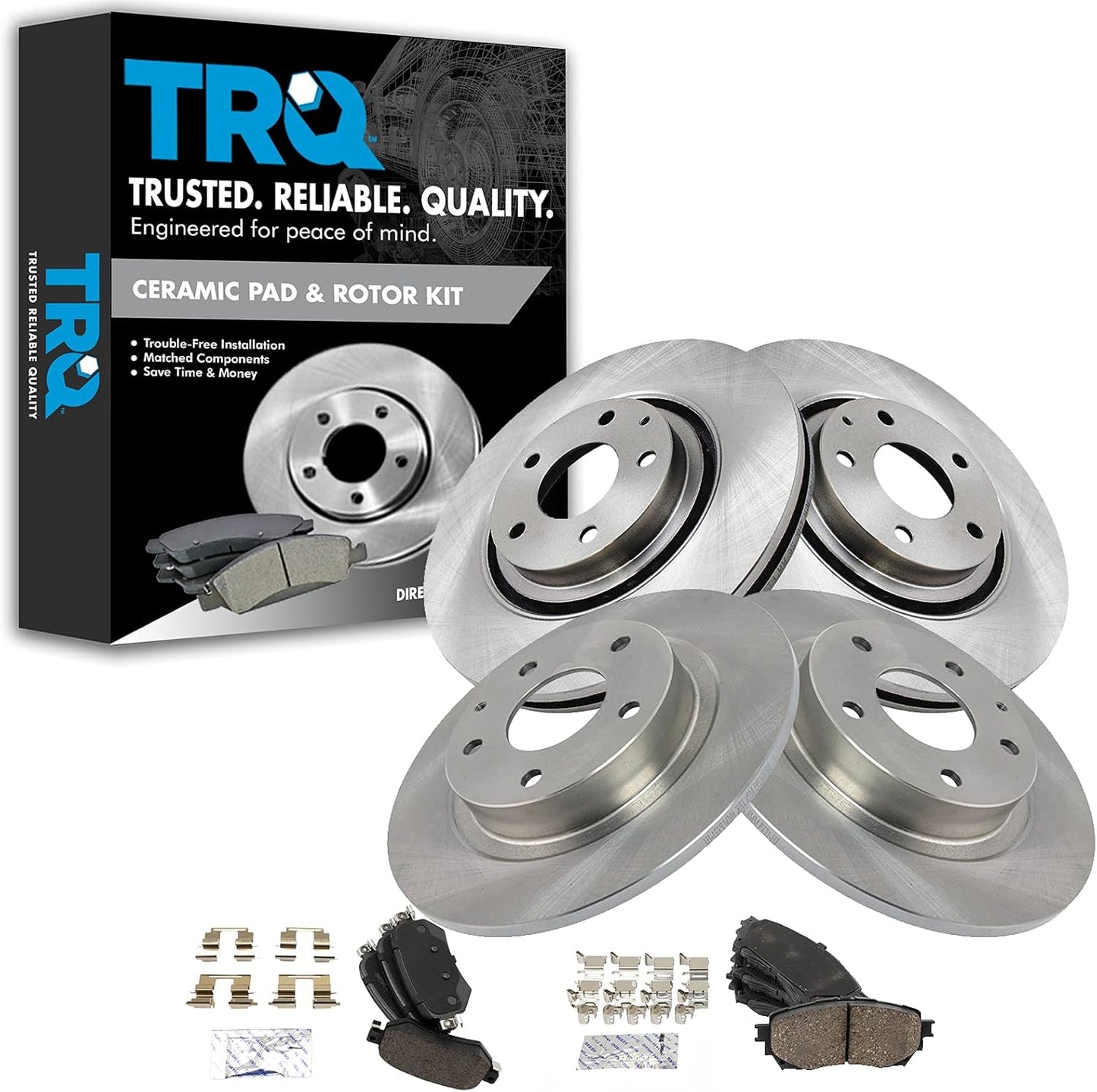 TRQ Brake Pad & Rotor Kit for 2019-2020 Mazda 6 - Direct Fit