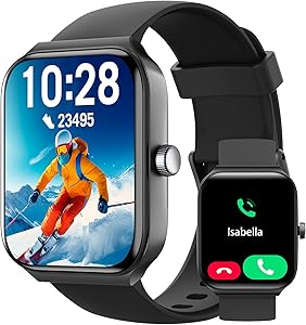 Qiucan Smart Watch for Men Women with Alexa and Fitness Tracker