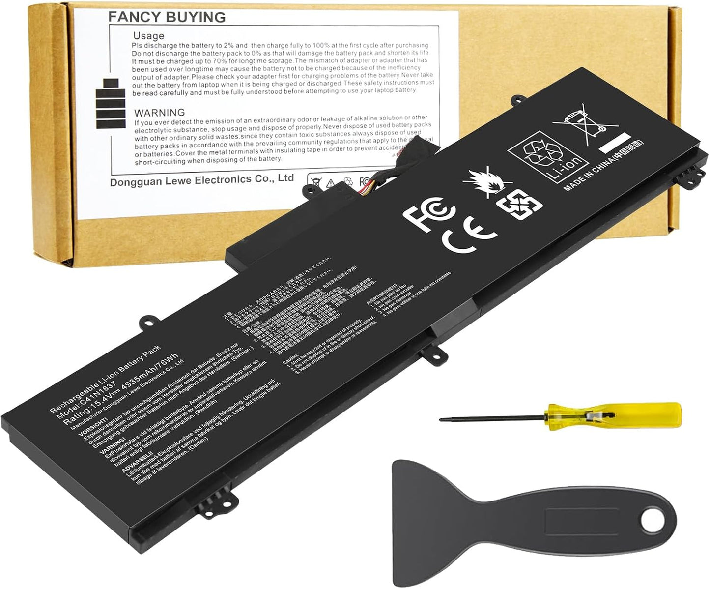 C41N1837 Laptop Battery for ASUS ROG Zephyrus G15 Series