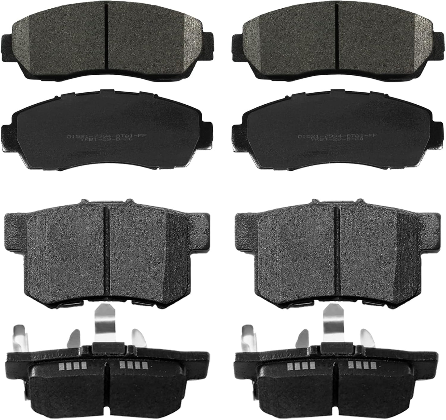 SIPAUTEC Front & Rear Ceramic Brake Pads for Honda CR-V Models