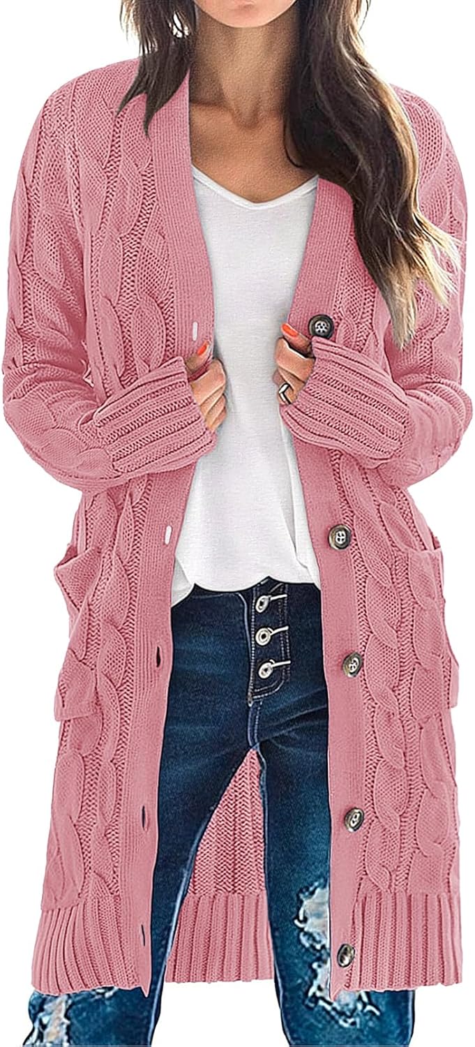 MEROKEETY Women's Long Sleeve Cardigan Sweater for Fall 2025