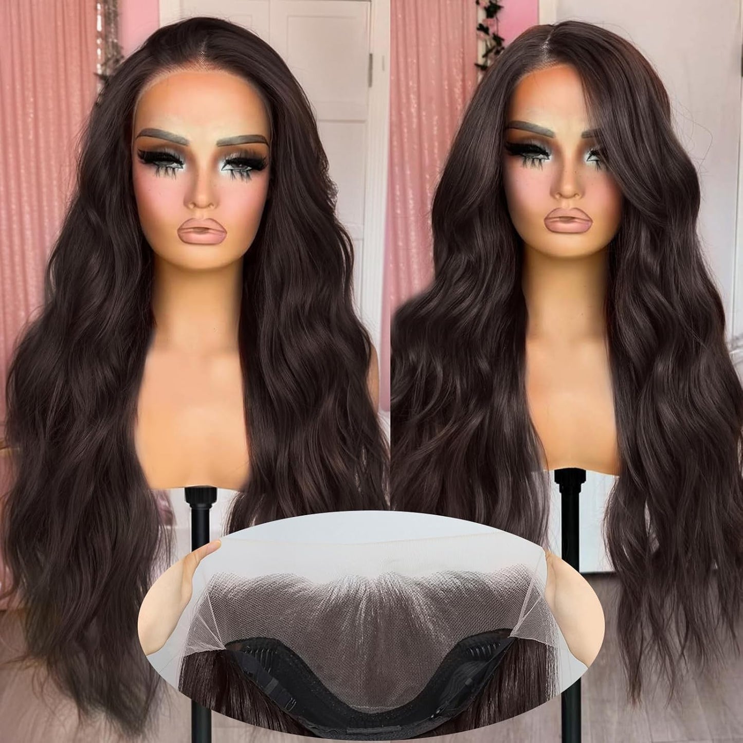 Synthetic 13x4 HD Lace Front Wigs for Black Women - 26 Inch