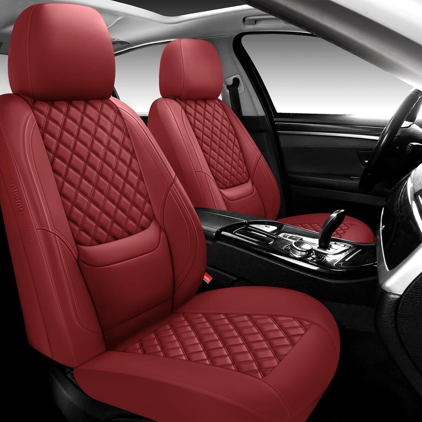 NS YOLO Full Coverage Leather Car Seat Covers for 5 Seats
