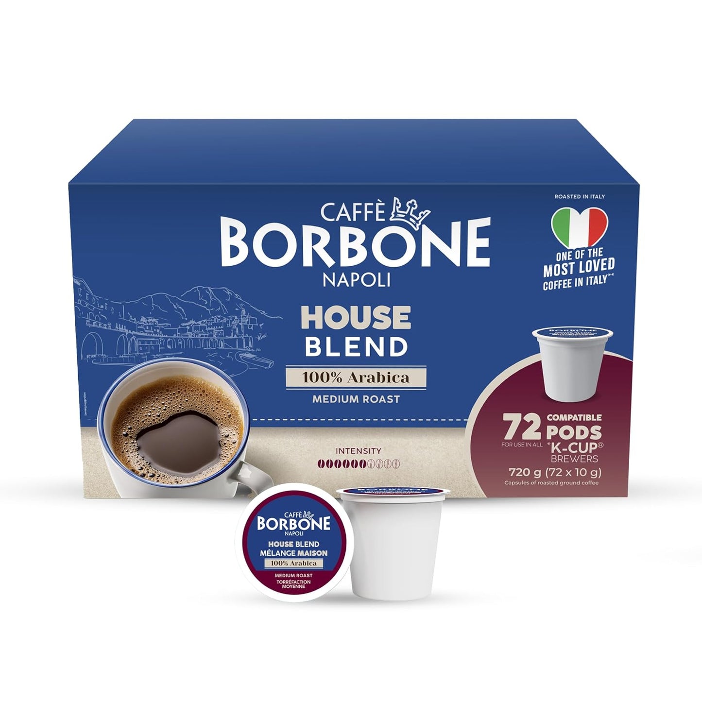 Caffe Borbone House Blend Coffee Pods for K-Cup Brewers