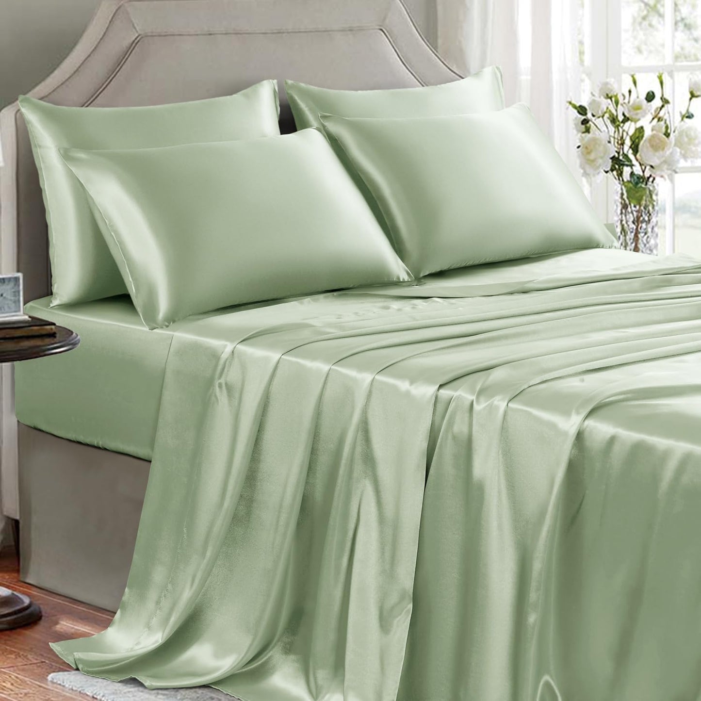 Satin Sheets Queen Size Set - Silky Soft Luxury Bedding