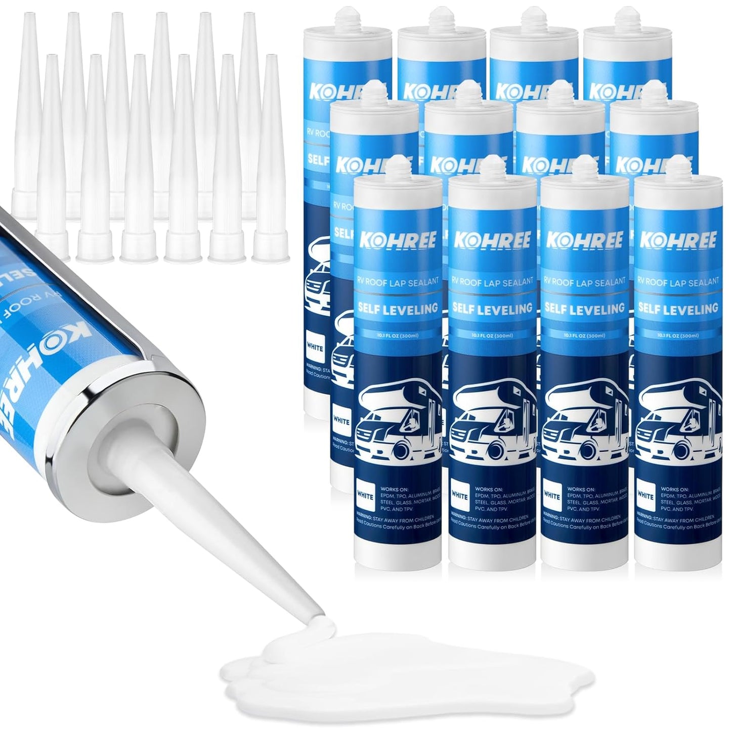 Kohree RV Roof Sealant 12 Pack for Effective RV Maintenance