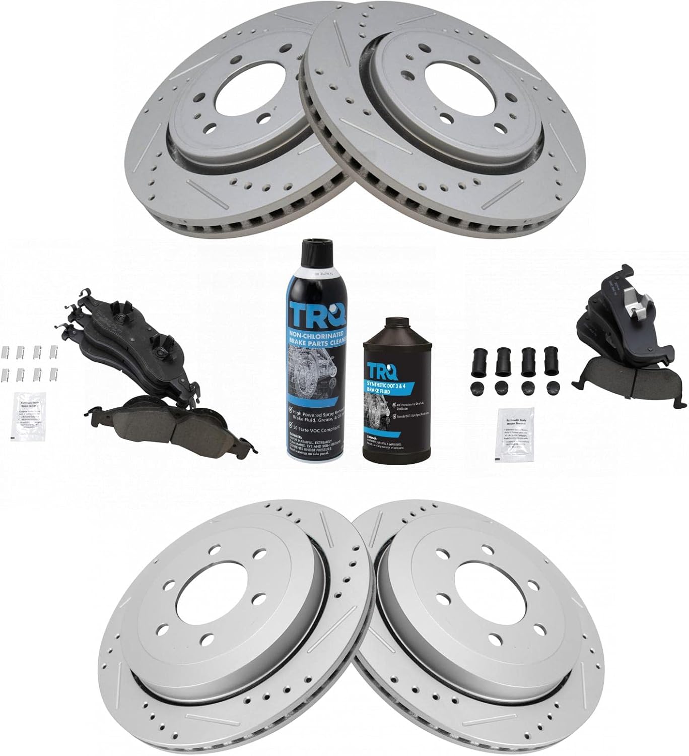 TRQ Performance Brake Pad & Rotor Kit for 2007-2009 Ford Expedition