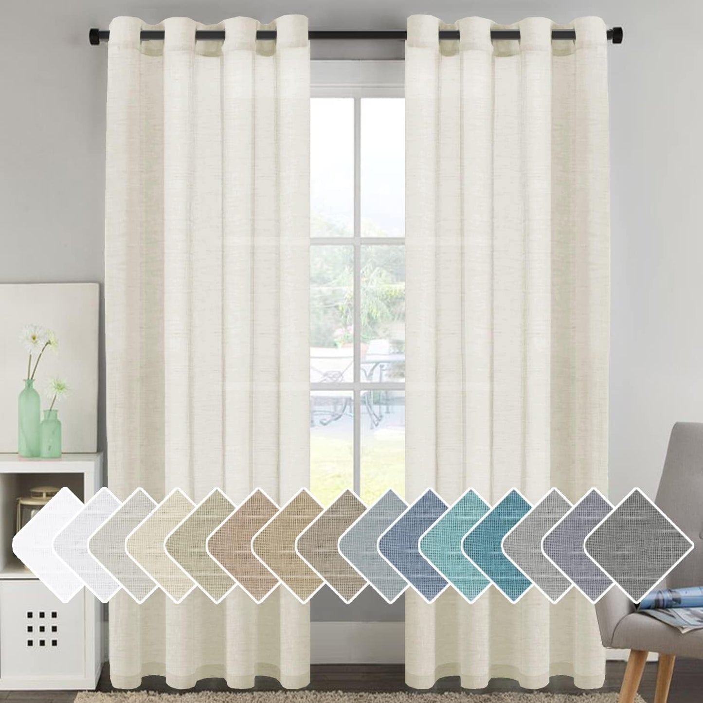 Elegant Natural Linen Curtain Panels for Energy Efficiency