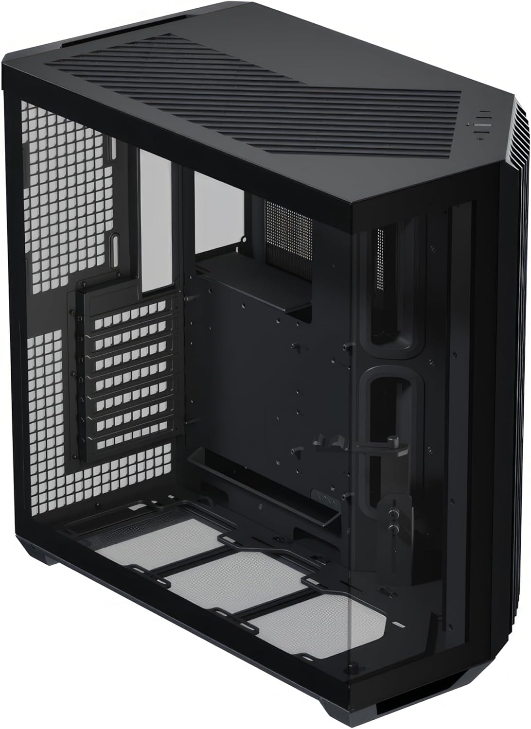 V1 Dual-Chamber ATX Mid-Tower Case with Panoramic Glass Design