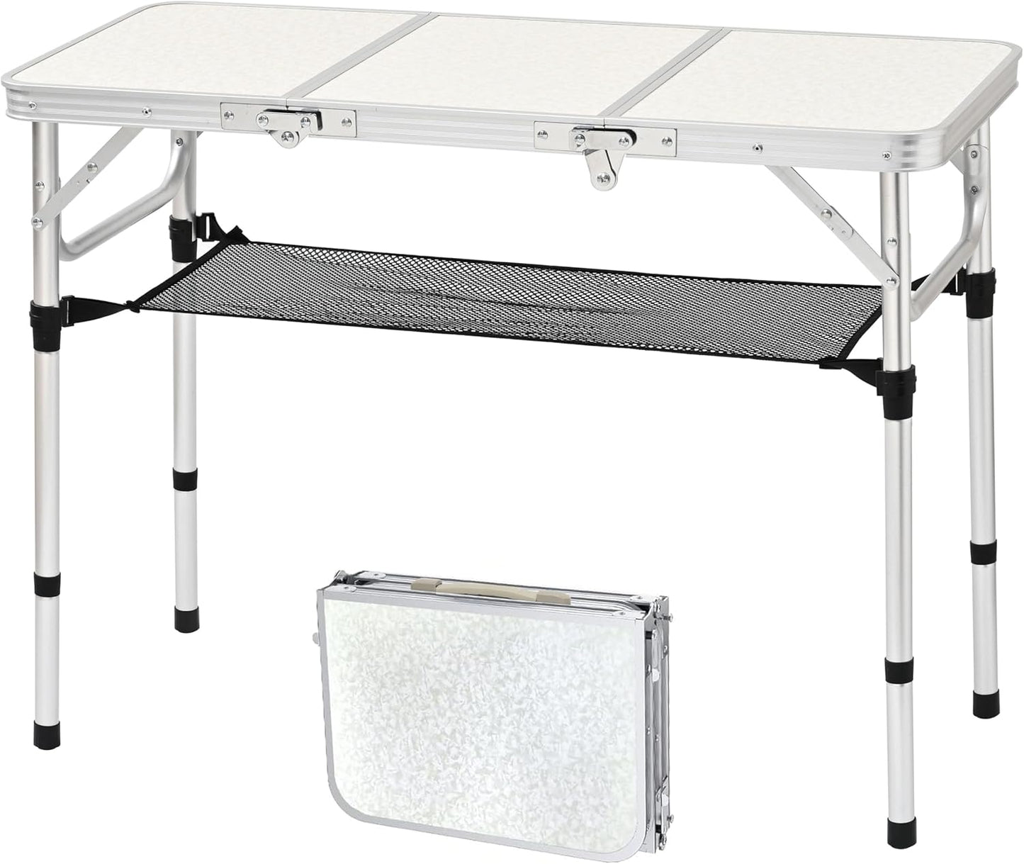 Folding Camping Table with Adjustable Height for Outdoor Use