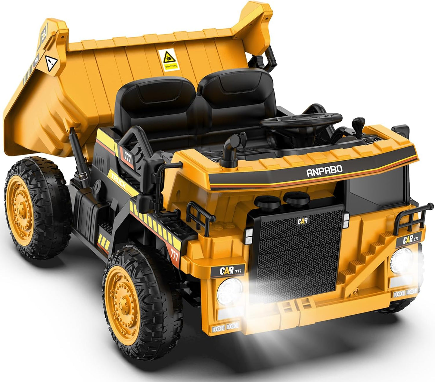 ANPABO Ride on Dump Truck with Remote Control for Kids Fun
