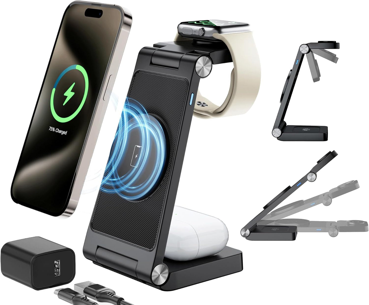 3-in-1 Apple Wireless Charging Station by ANNNWZZD