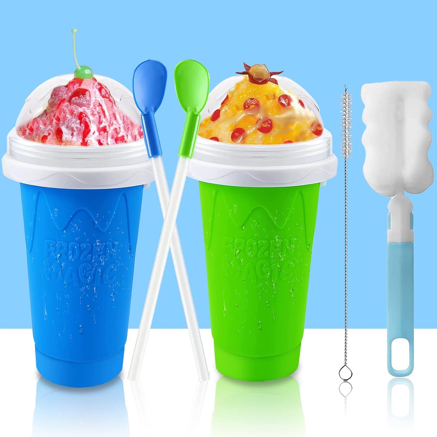QwayHome Dual Layer Slushie Maker - Quick Cool Magic!