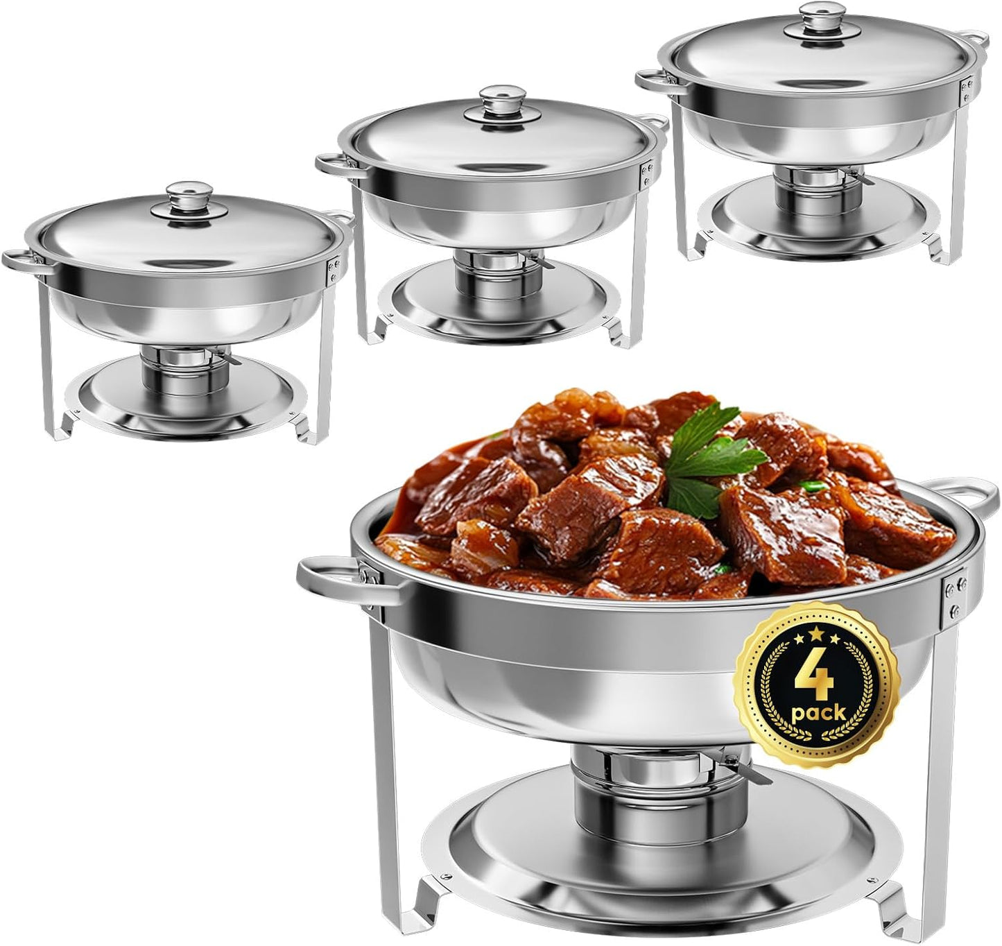 Chafing Dish Buffet Set 4 Pack for Catering Events and Parties