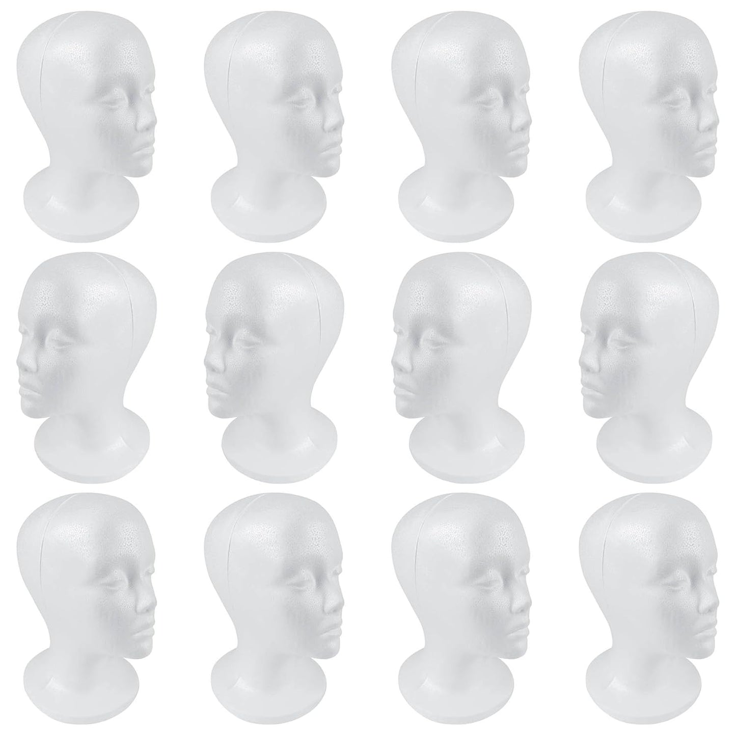 SHANY Styrofoam Model Heads for Wigs - 11 Inch Female Mannequin