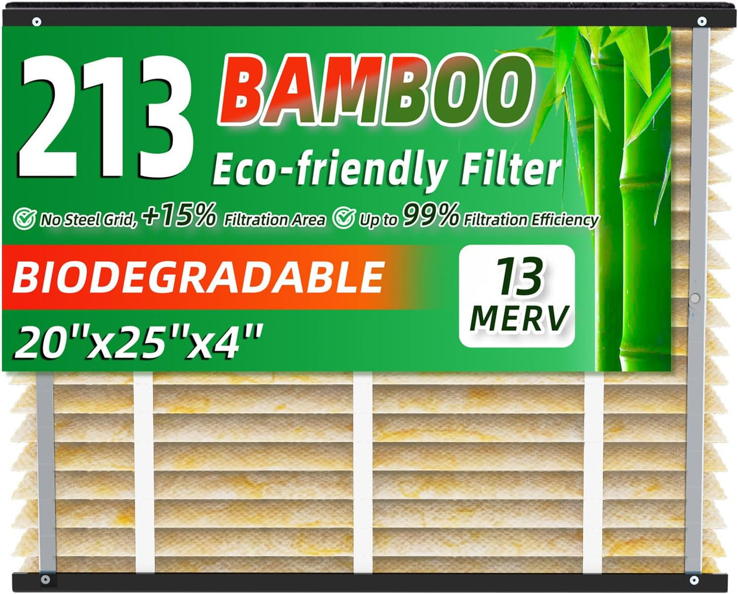 213 Biodegradable Bamboo Air Filter Replacement for AprilAire